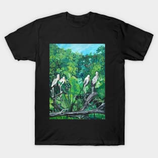 Stork's are taking rest on the tree. T-Shirt